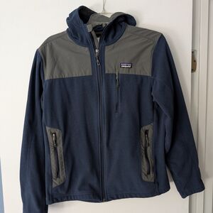 Patagonia Navy and Gray Fleece Jacket